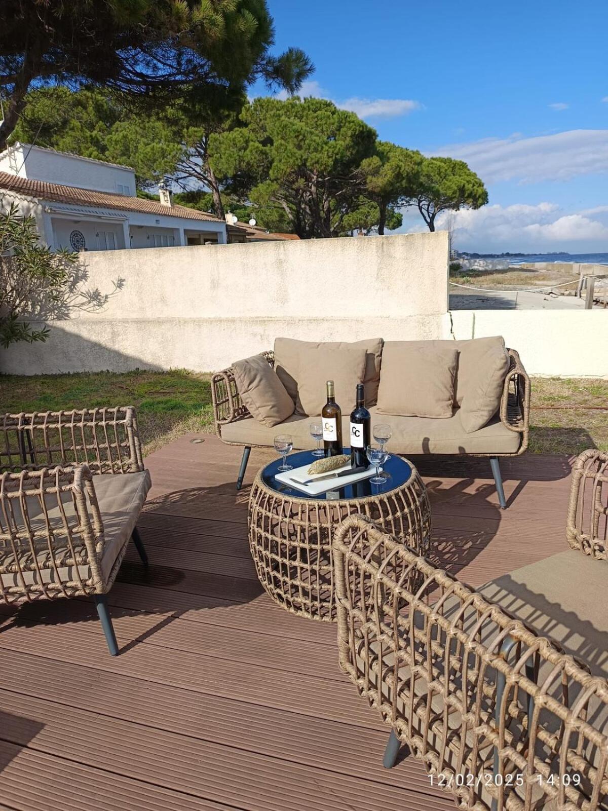 Bord de mer, pieds dans l'eau, vue panoramique Villa San-Nicolao Esterno foto